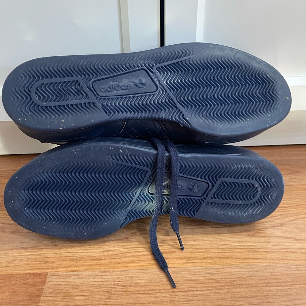 Adidas Men's Dark Blue and Gold Sneakers - Picture 7 of 7